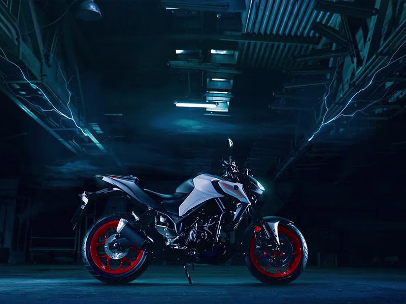 2021 Matte Stealth Black Yamaha MT-03 Motorcycle