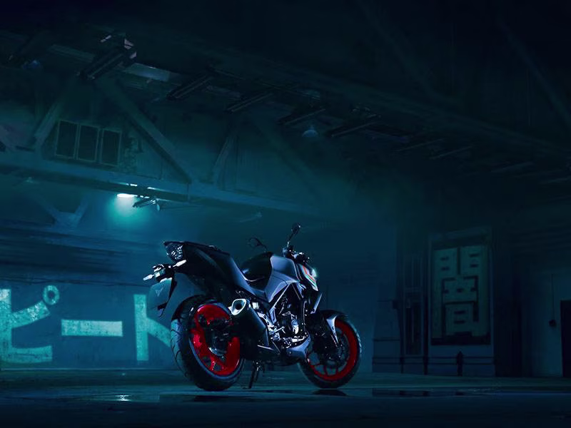 2021 Matte Stealth Black Yamaha MT-03 Motorcycle