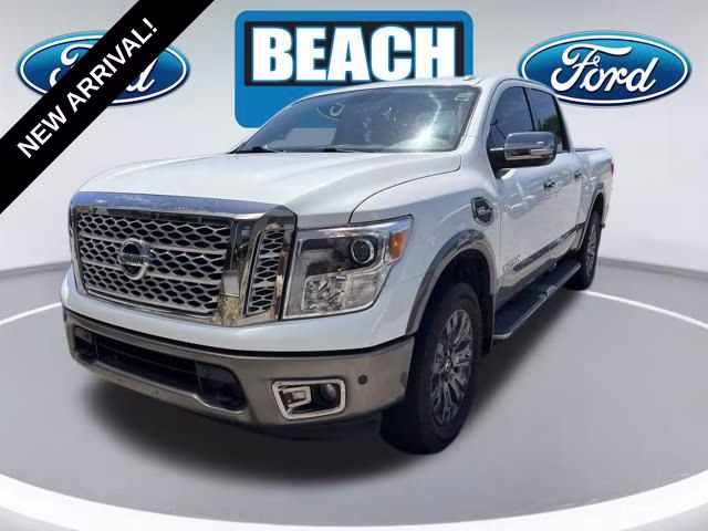 2017 Pearl White Metallic Nissan Titan Platinum Reserve 4X4 Truck