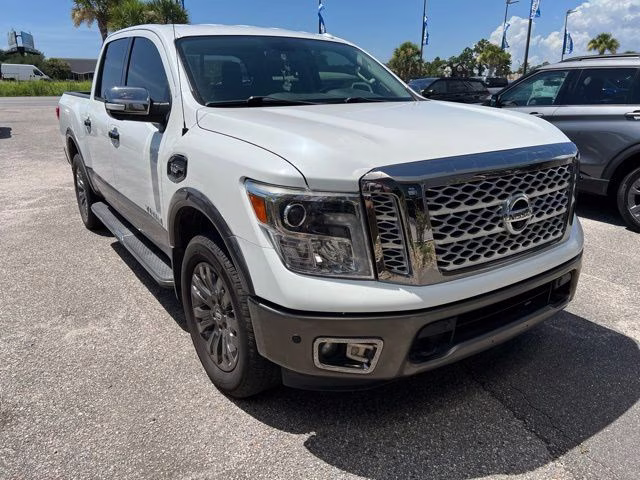 2017 Pearl White Metallic Nissan Titan Platinum Reserve 4X4 Truck