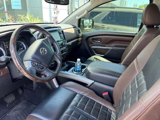 2017 Pearl White Metallic Nissan Titan Platinum Reserve 4X4 Truck
