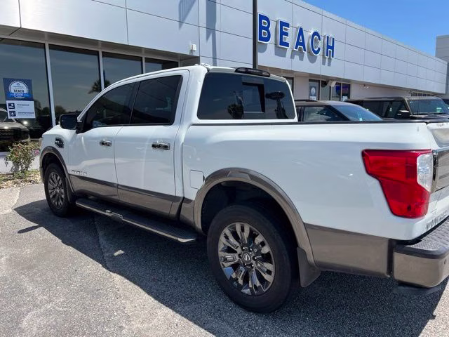2017 Pearl White Metallic Nissan Titan Platinum Reserve 4X4 Truck