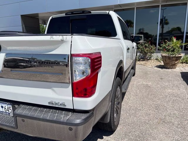 2017 Pearl White Metallic Nissan Titan Platinum Reserve 4X4 Truck