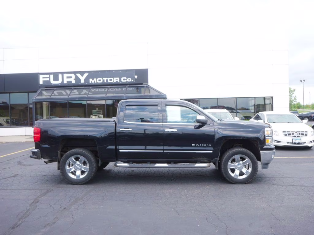 2015 Black Chevrolet Silverado 1500 LTZ w/ 1LZ, Plus Pckg, & Sunroof 4X4 Truck