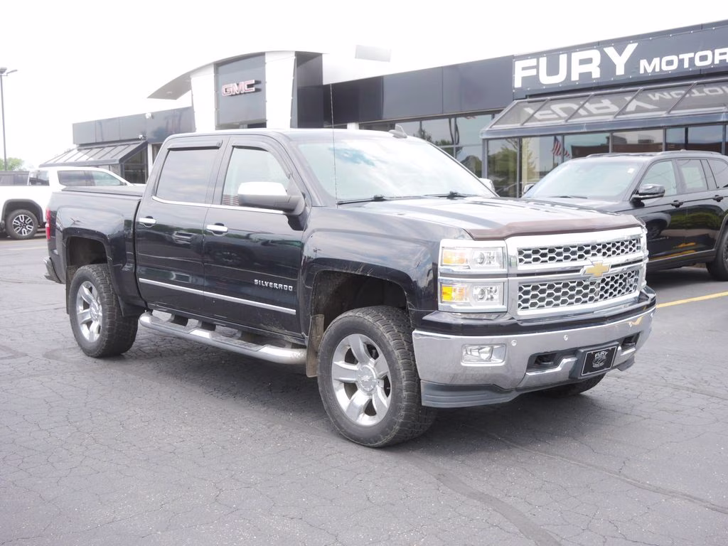 2015 Black Chevrolet Silverado 1500 LTZ w/ 1LZ, Plus Pckg, & Sunroof 4X4 Truck