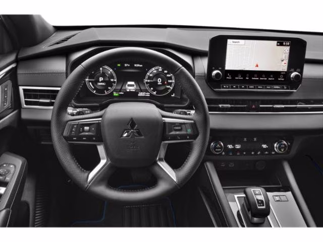2025 Alloy Silver Metallic/Black Roof Mitsubishi Outlander Plug-In Hybrid SEL Black Edition AWD SUV