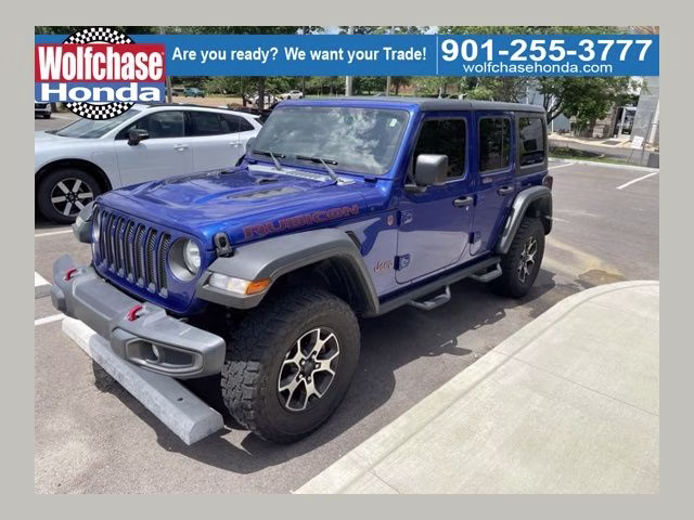 2020 Ocean Blue Metallic Clearcoat Jeep Wrangler Unlimited Rubicon 4X4 SUV