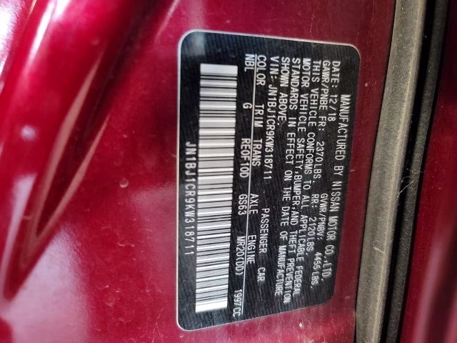 2019 Scarlet Ember Tintcoat Nissan Rogue Sport SV AWD SUV