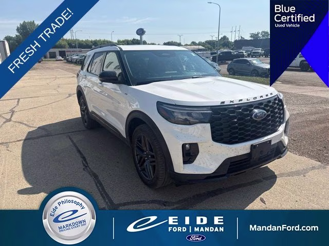 2025 White Metallic Ford Explorer ST-Line 4X4 SUV