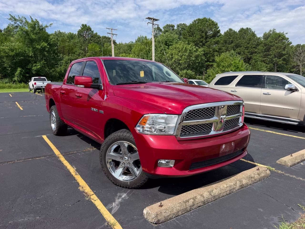 2009 Inferno Red Crystal Pearl Dodge Ram 1500 4WD Sport Crew Cab 4X4 Truck