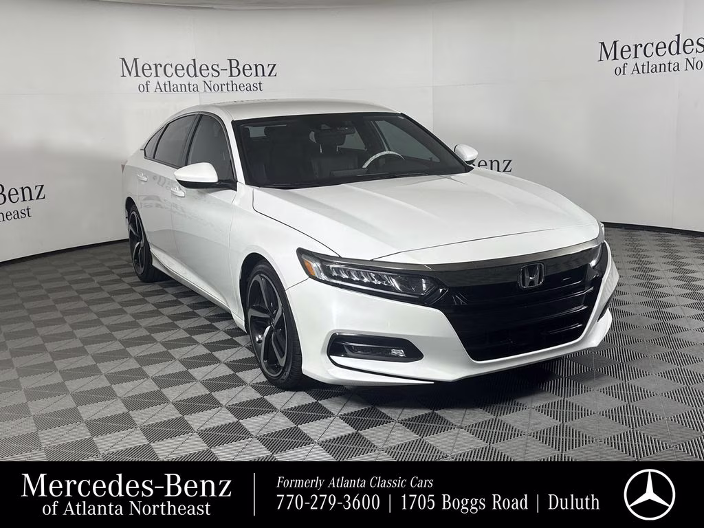 2018 White Honda Accord Sport FWD Sedan