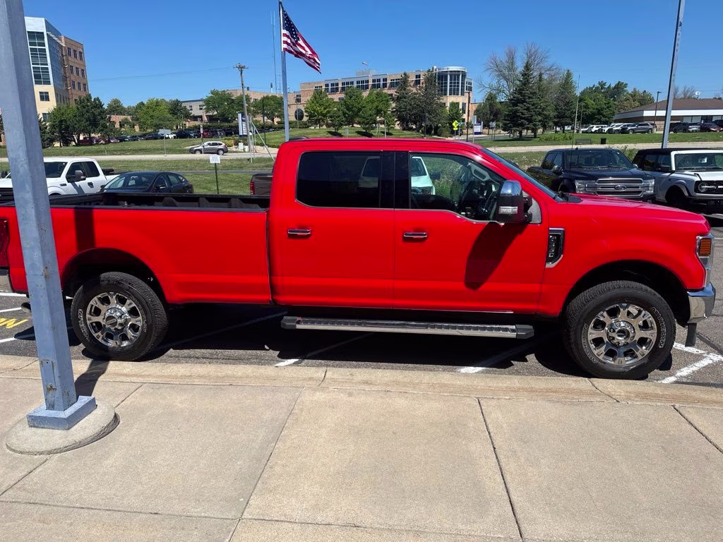 2021 Race Red Ford Super Duty F-350 SRW Lariat w/FX4 Off Road & Snow Plow Prep Pkgs 4X4 Truck