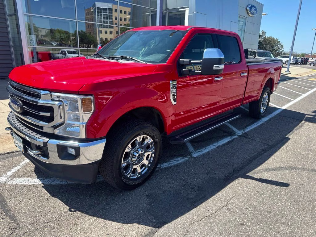 2021 Race Red Ford Super Duty F-350 SRW Lariat w/FX4 Off Road & Snow Plow Prep Pkgs 4X4 Truck