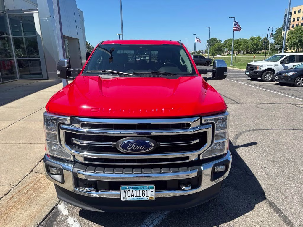 2021 Race Red Ford Super Duty F-350 SRW Lariat w/FX4 Off Road & Snow Plow Prep Pkgs 4X4 Truck