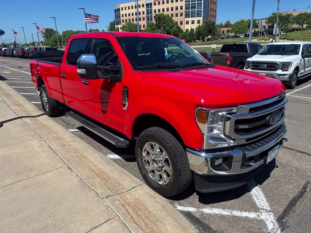 2021 Race Red Ford Super Duty F-350 SRW Lariat w/FX4 Off Road & Snow Plow Prep Pkgs 4X4 Truck