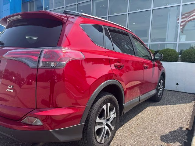 2017 Red Toyota RAV4 LE AWD SUV
