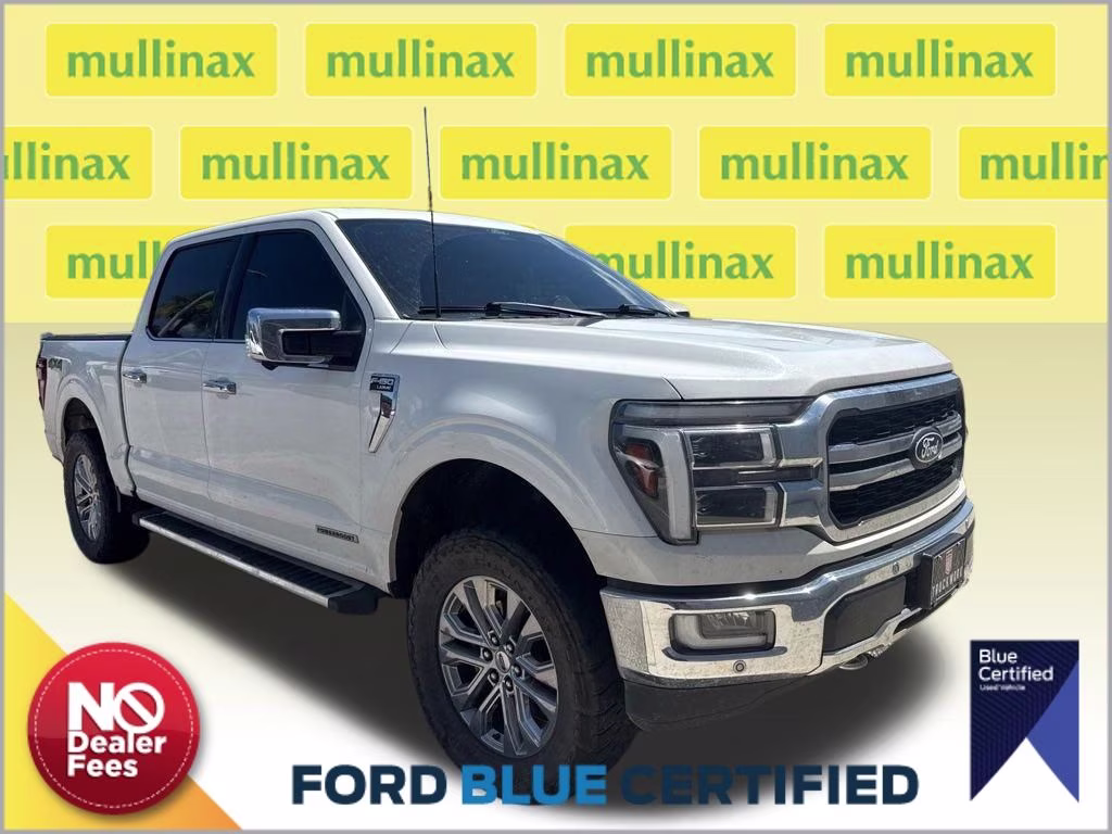 2024 Star White Metallic Tri-Coat Ford F-150 Lariat 4X4 Truck