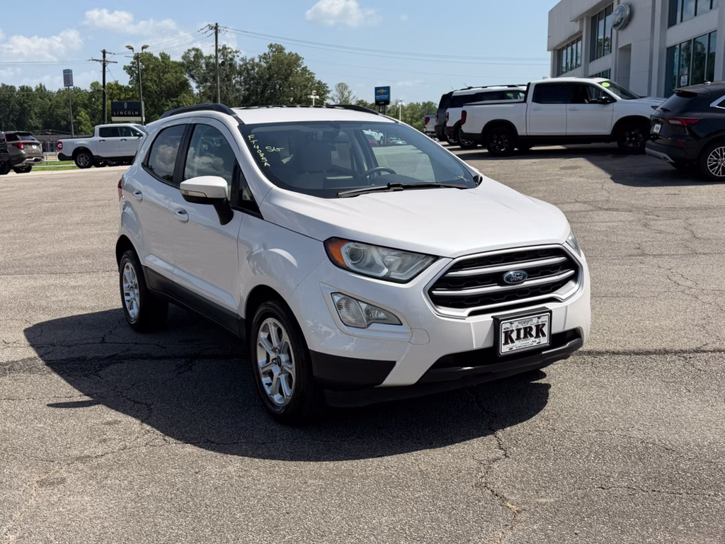 2020 White Platinum Metallic Tri-Coat Ford EcoSport SE FWD SUV