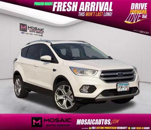 2018 White Platinum Ford Escape Titanium 4X4 SUV