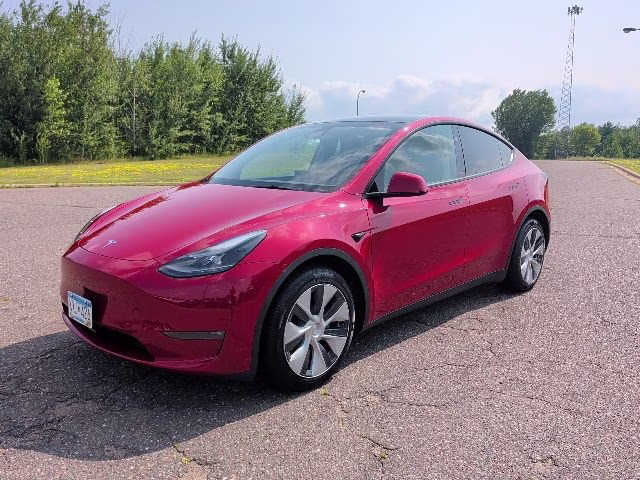2023 Red Multi-Coat Tesla Model Y Long Range AWD SUV