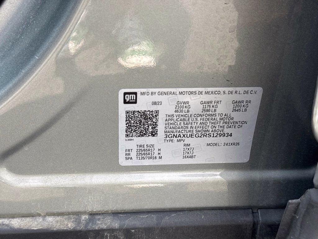 2024 Sterling Gray Metallic Chevrolet Equinox LT AWD SUV