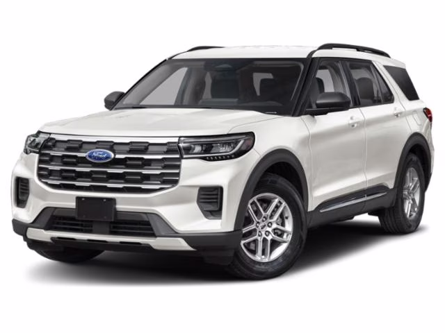 2026 Star White Metallic Tri-Coat Ford Explorer Active RWD SUV