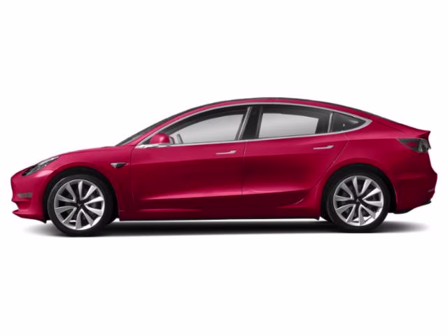 2019 Red Multi-Coat Tesla Model 3 Standard Range Plus RWD Sedan