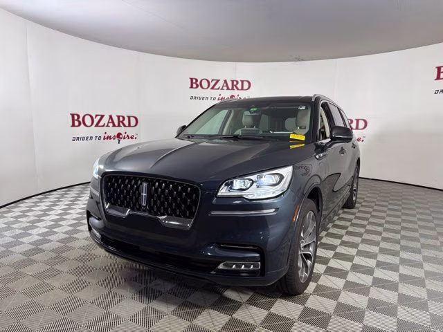 2022 Blue Metallic Lincoln Aviator Plug-In Hybrid Grand Touring AWD SUV