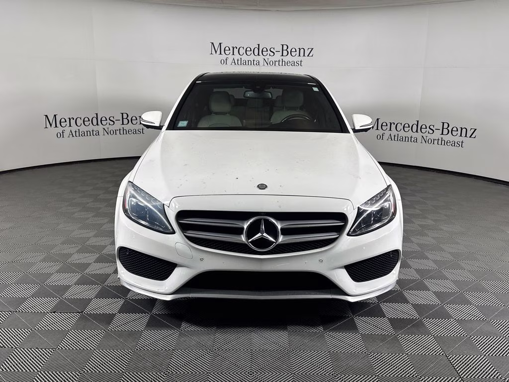 2017 White Mercedes-Benz C-Class C 300 AWD Sedan