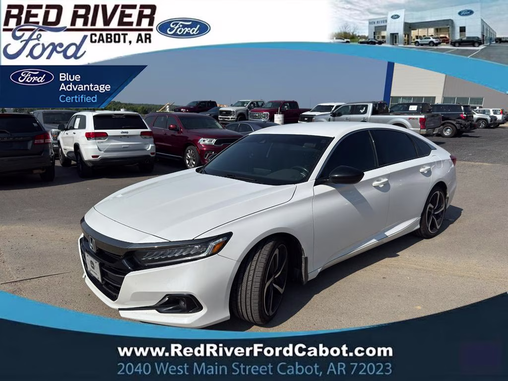 2021 Platinum White Pearl Honda Accord Sport FWD Sedan