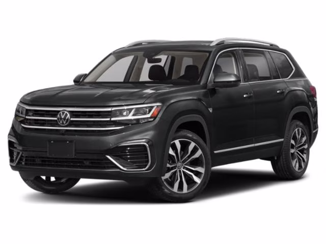 2021 Deep Black Volkswagen Atlas 3.6L V6 SE w/Technology R-Line AWD SUV