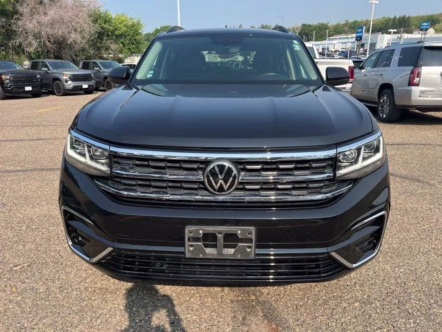 2021 Deep Black Volkswagen Atlas 3.6L V6 SE w/Technology R-Line AWD SUV