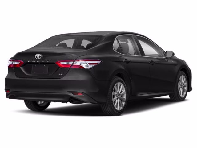 2019 Midnight Black Metallic Toyota Camry LE FWD Sedan