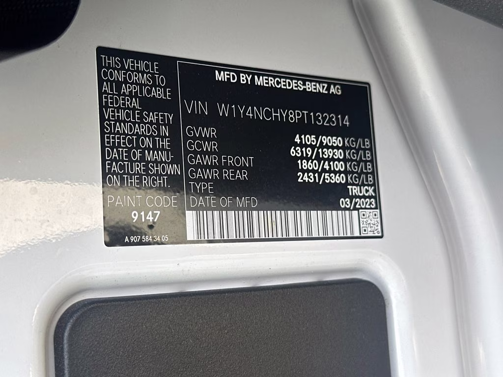 2023 White Mercedes-Benz Sprinter 2500 Cargo 170 WB RWD Van