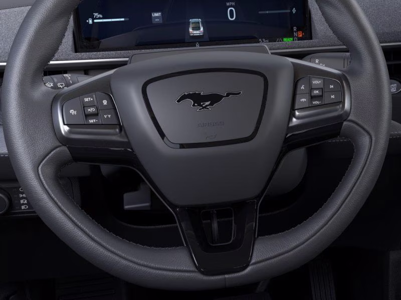 2025 Star White Metallic Tri-Coat Ford Mustang Mach-E Premium AWD SUV