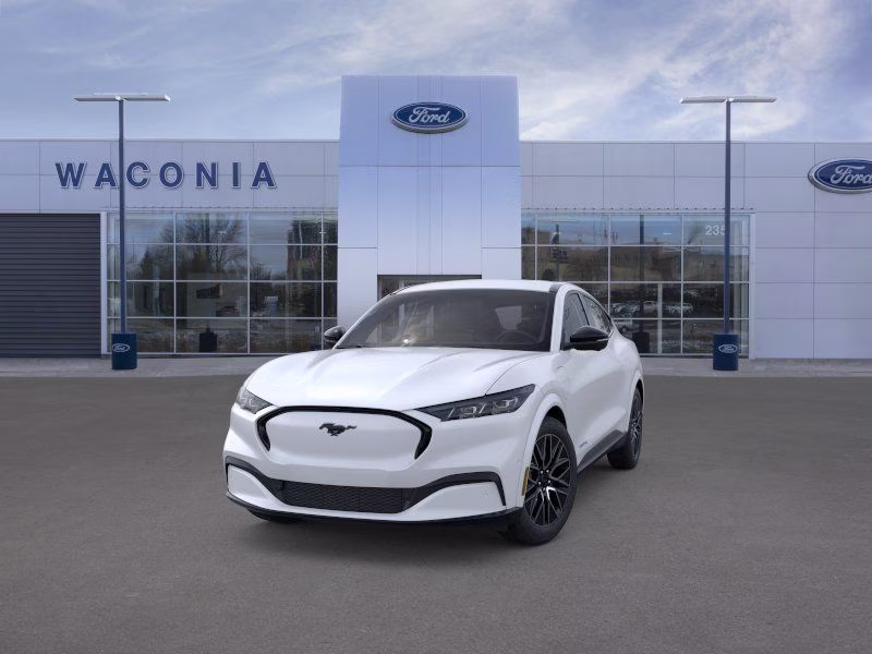 2025 Star White Metallic Tri-Coat Ford Mustang Mach-E Premium AWD SUV