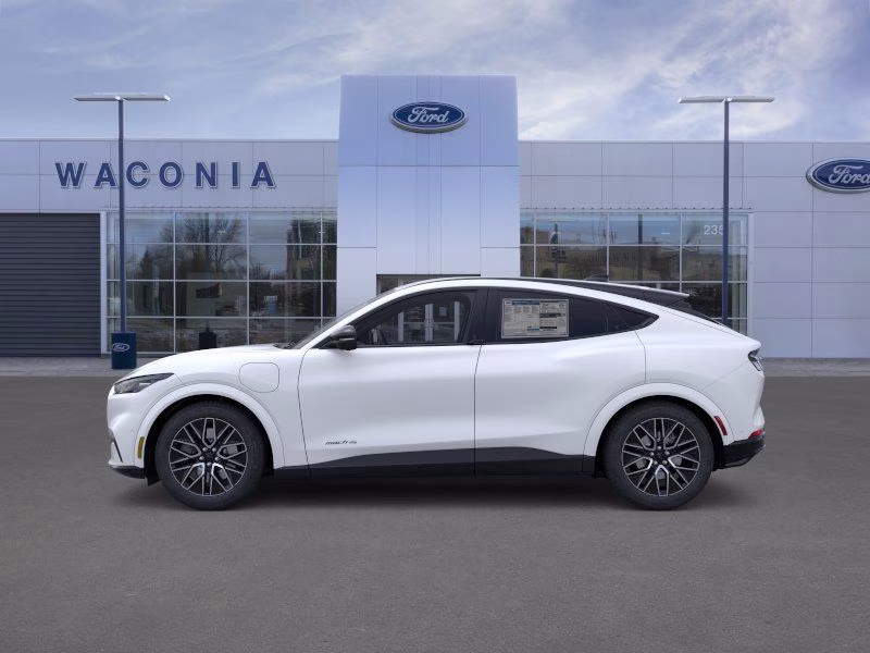 2025 Star White Metallic Tri-Coat Ford Mustang Mach-E Premium AWD SUV