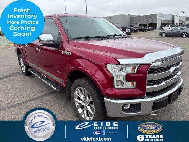 2015 Ruby Red Metallic Tinted Clearcoat Ford F-150 Lariat 4X4 Truck