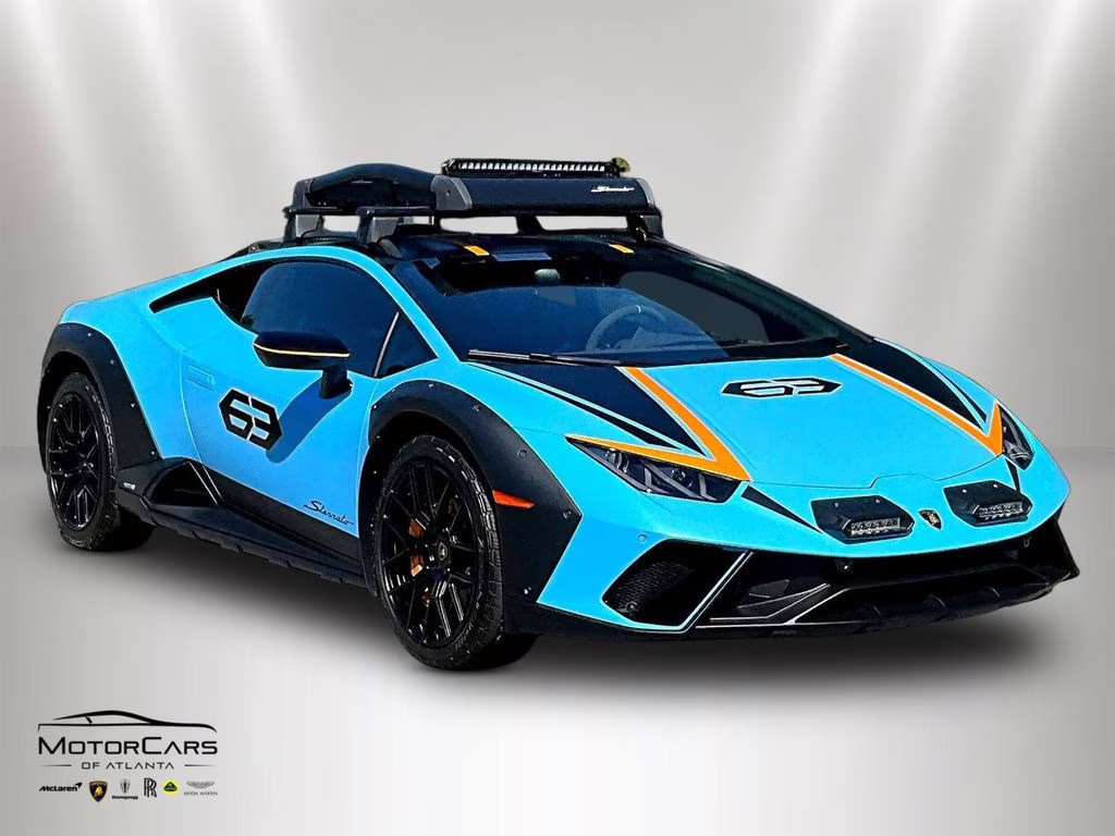 2024 Blue Lamborghini Huracan Sterrato Alpha build 464,887 MSRP AWD Coupe