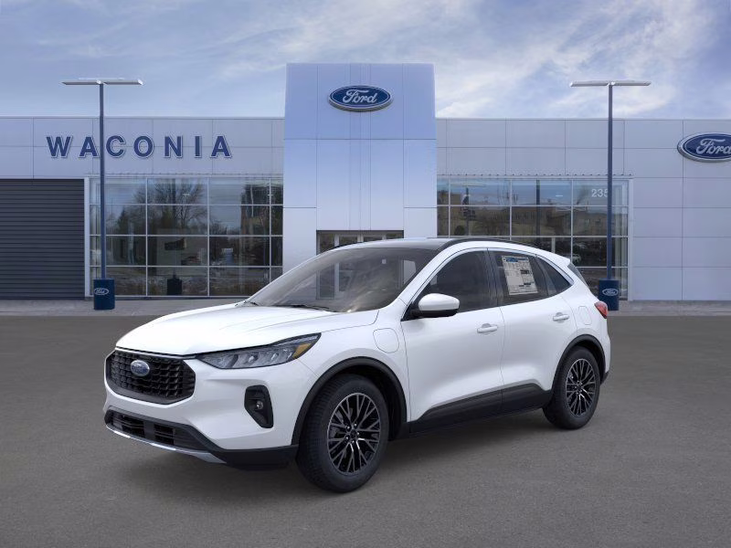 2025 Star White Metallic Tri-Coat Ford Escape Plug-In Hybrid Base FWD SUV