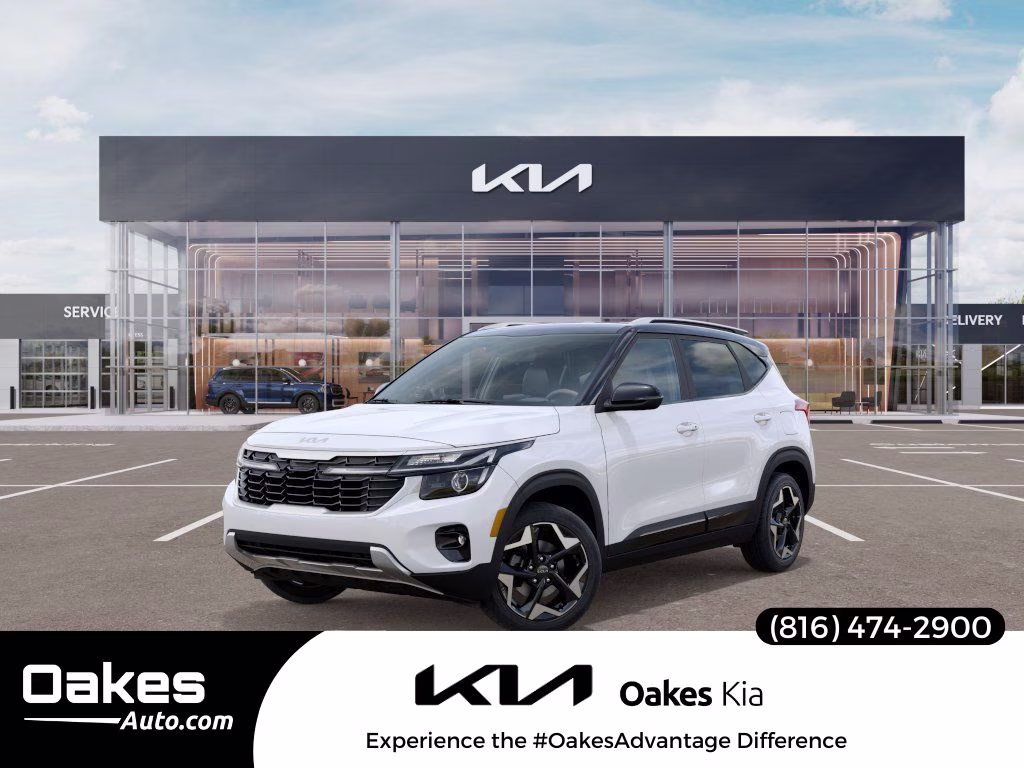 2026 Clear White/Black Roof Kia Seltos S FWD SUV