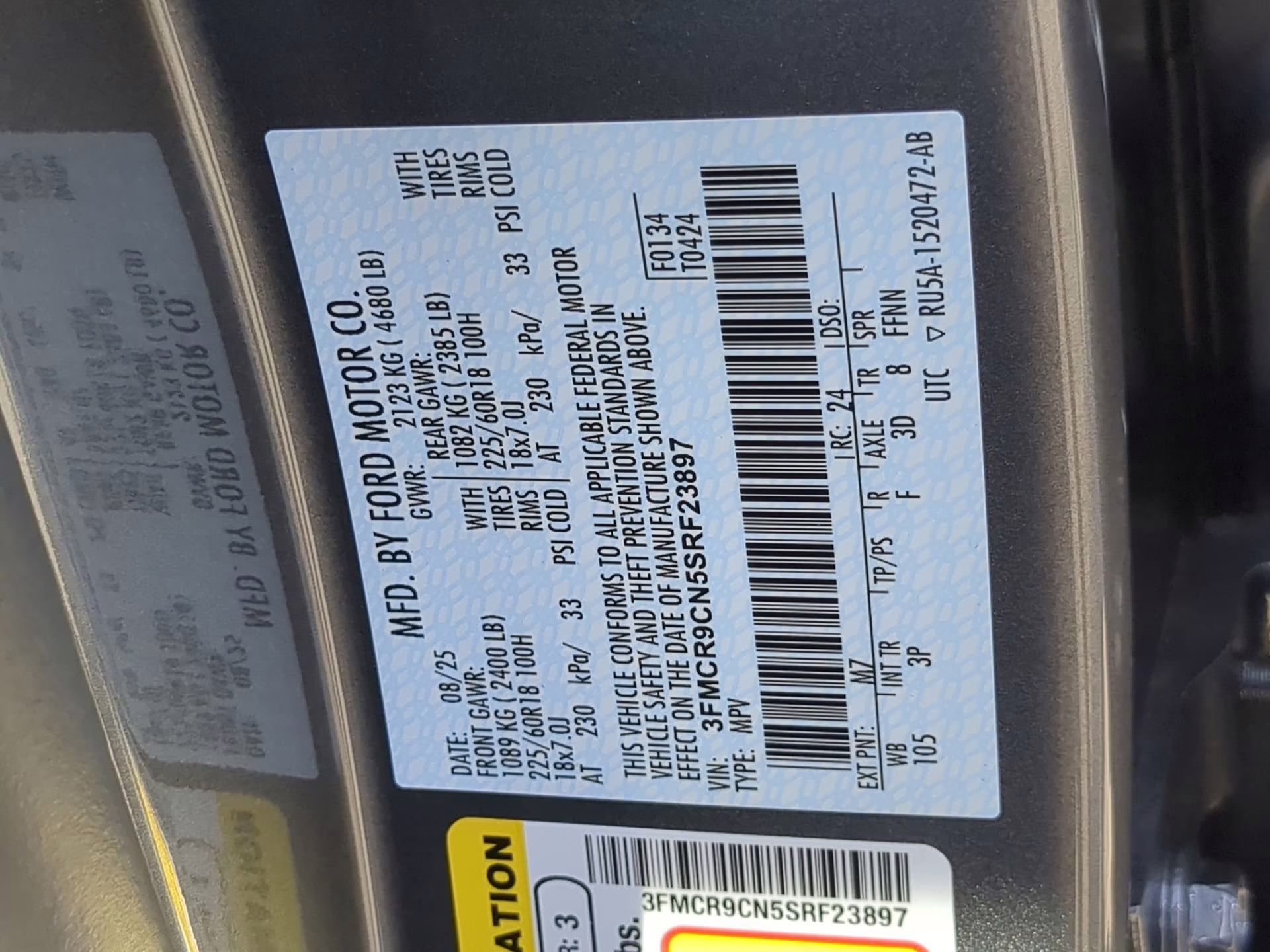 2025 Carbonized Gray Metallic Ford Bronco Sport Outer Banks 4X4 SUV