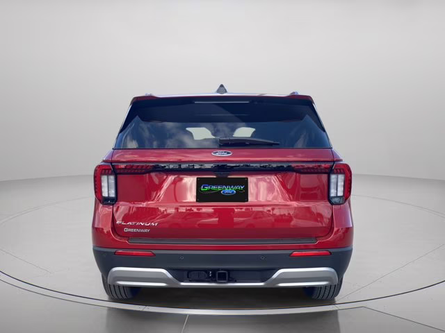 2026 Rapid Red Metallic Tinted Clearcoat Ford Explorer Platinum RWD SUV