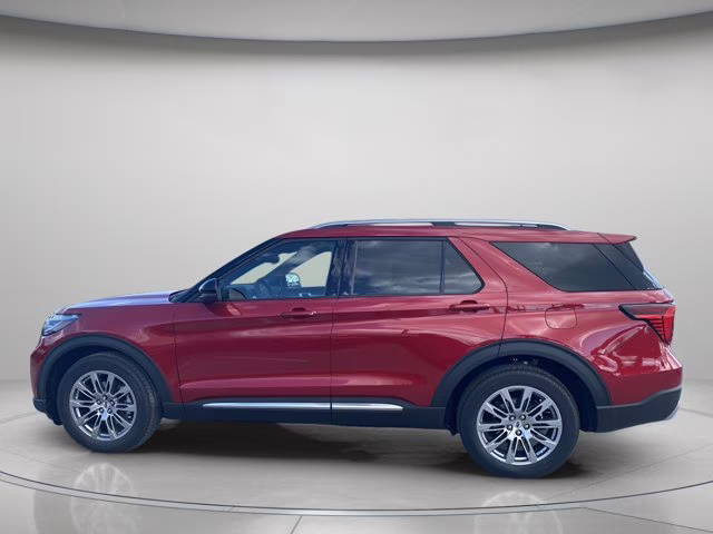 2026 Rapid Red Metallic Tinted Clearcoat Ford Explorer Platinum RWD SUV