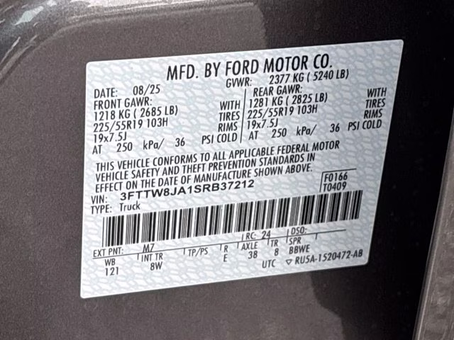 2025 Carbonized Gray Metallic Ford Maverick XLT AWD Truck