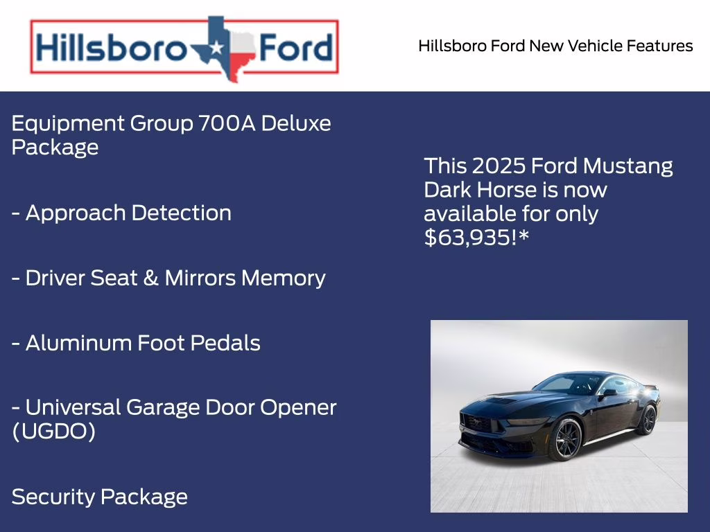 2025 Shadow Black Ford Mustang Dark Horse RWD Coupe