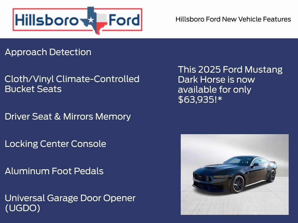 2025 Shadow Black Ford Mustang Dark Horse RWD Coupe