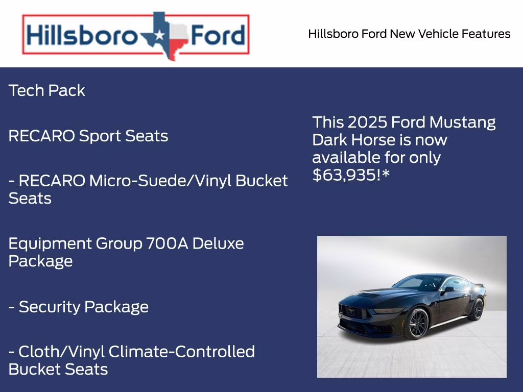2025 Shadow Black Ford Mustang Dark Horse RWD Coupe