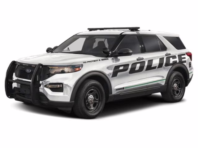 2025 Oxford White Ford Explorer Police AWD SUV