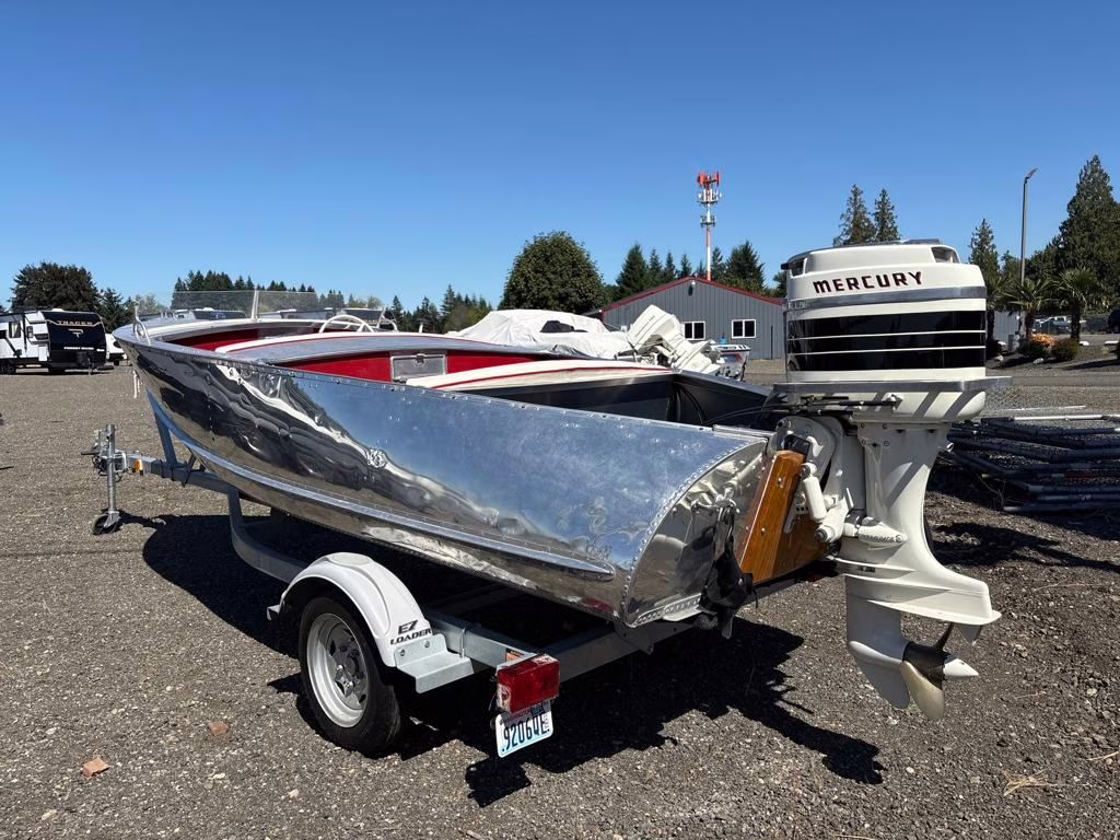 1955 Chrome Vagabond Feather Craft Boat Boat